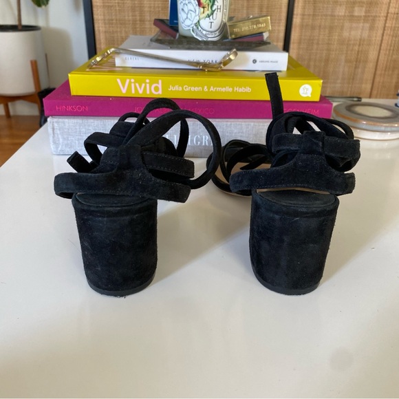 Tony Bianco Amor Block Heels Black Suede - Picture 8 of 12